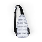 BLACK MAGIC - BLACK LETTERS SLING BAG