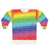 BLACK MAGIC RAINBOW WHITE AOP UNISEX SWEATSHIRTS