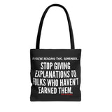 EXPLANATION TOTE BAG
