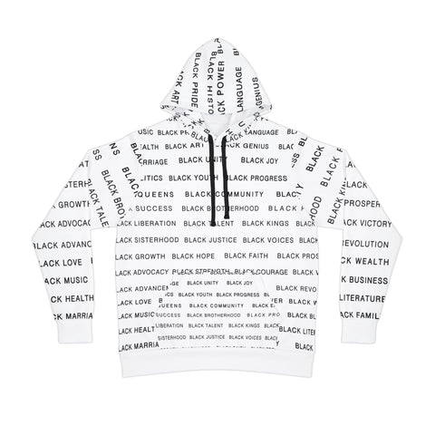 BLACK MAGIC - BLACK LETTERS AOP PULLOVER HOODIE