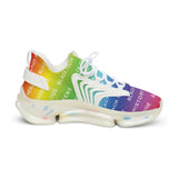 BLACK MAGIC RAINBOW WHITE MESH SNEAKERS