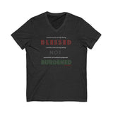 BLACK MAN RBG UNISEX V-NECK T-SHIRTS