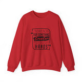 REACH FOR SOMETHING - BLACK RED UNISEX SWEAT SHIRT