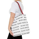 BLACK MAGIC - BLACK LETTERS TOTE BAG