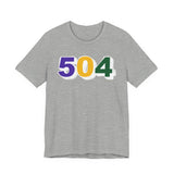 504 Mardi Gras Colorblock UNISEX SHORT SLEEVE T-SHIRT