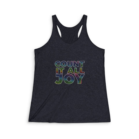 COUNT IT ALL JOY  RACERBACK TANK TOP