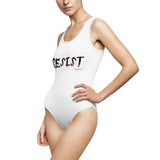 RESIST - WHITE 1 PIECE SWIM SUIT