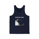 SPEAK - WHITE UNISEX TANK TOP