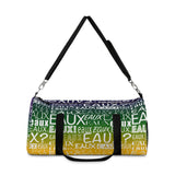 EAUX- WHITE ON MARDI GRAS DUFFEL BAG