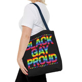BLACK GAY PROUD TOTE BAG