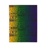 EAUX - BLACK ON MARDI GRAS  PLUSH BLANKET