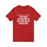 EXPLANATION UNISEX V-SHIRT T-SHIRTS