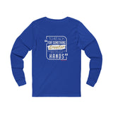 REACH FOR SOMETHING WHITE GOLD UNISEX LONG SLEEVE T-SHIRTS