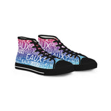 EAUX WHITE ON RAINBOW HI-TOP SNEAKERS WHITE SOLE