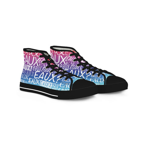EAUX WHITE ON RAINBOW HI-TOP SNEAKERS WHITE SOLE
