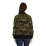 EAUX - GOLD AOP WOMEN'S BOMBER JACKET
