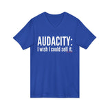 Audacity_white UNISEX V-NECK T-SHIRT