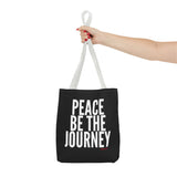 PEACE BE THE JOURNEY WHITE TOTE BAG