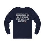 UPSIDE DOWN UNISEX LONG SLEEVE T SHIRTS