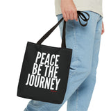 PEACE BE THE JOURNEY WHITE TOTE BAG