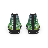 EAUX- WHITE ON MARDI GRAS HI-TOP SNEAKERS WHITE-SOLE
