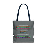 BLACK QUEER RAINBOW TOTE BAG