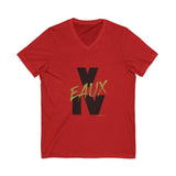 V EAUX IV- BLACK W/ GOLD EAUX UNISEX V- NECK T-SHIRT
