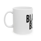 BLACKITY BLACK - BLACK CERAMIC MUG WHITE 11OZ