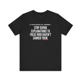 EXPLANATION UNISEX SHORT SLEEVE T-SHIRT