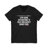 EXPLANATION UNISEX V-SHIRT T-SHIRTS