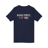 BLACKITY BLACK - WHITE UNISEX V-NECK T-SHIRT