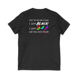 BLACK GAY FUP WHITE UNISEX V-NECK T-SHIRTS