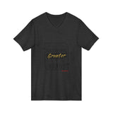 REACH FOR SOMETHING BLACK GOLD V-NECK T-SHIRTS