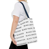 BLACK MAGIC - BLACK LETTERS TOTE BAG