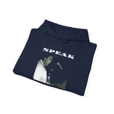 SPEAK - WHITE UNISEX HOODIE