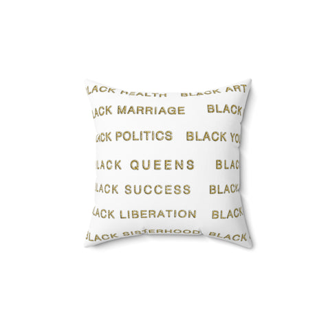 BLACK MAGIC - GOLD LETTERS THROW PILLOW