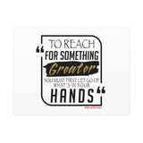 REACH FOR SOMETHING BLACK GOLD CANVAS ART