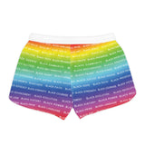 BLACK MAGIC RAINBOW WHITE WOMAN CASUAL SHORTS