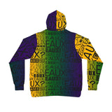 EAUX BLACK ON MARDI GRAS AOP PULLOVER HOODIE