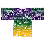 EAUX- WHITE ON MARDI GRAS KIMONO