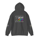 BLACK GAY FUP WHITE UNISEX HOODIE
