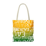 EAUX- WHITE ON MARDI GRAS TOTE BAG