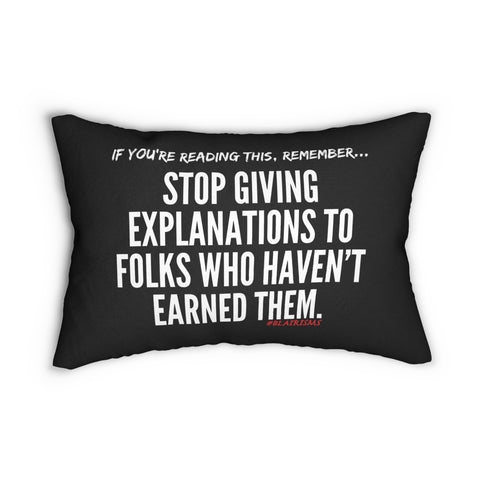 EXPLANATION LUMBAR PILLOW
