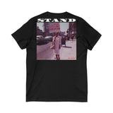 STAND - WHITE UNISEX V-NECK T-SHIRT