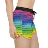 BLACK MAGIC RAINBOW BLACK WOMAN CASUAL SHORTS