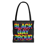 BLACK GAY PROUD TOTE BAG
