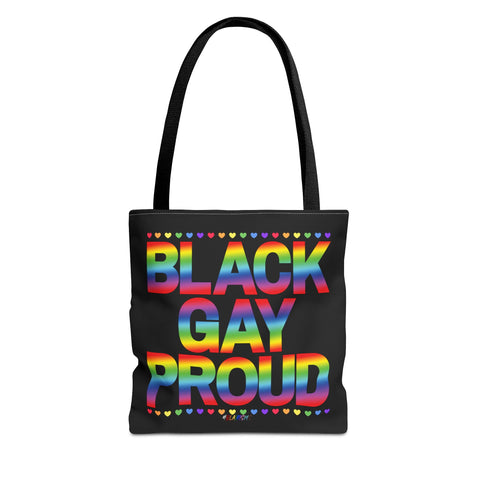 BLACK GAY PROUD TOTE BAG