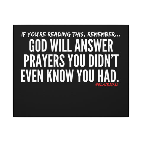 GOD WILL ANSWER CANVAS ART