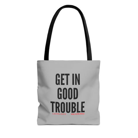 GET IN GOOD TROUBLE - BLACK TOTE BAG