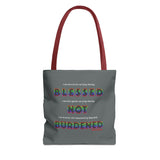 BLACK QUEER RAINBOW TOTE BAG